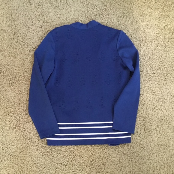 Vintage 60’s Blue Nautical Open-Front Sweater FAB! - Picture 4 of 11